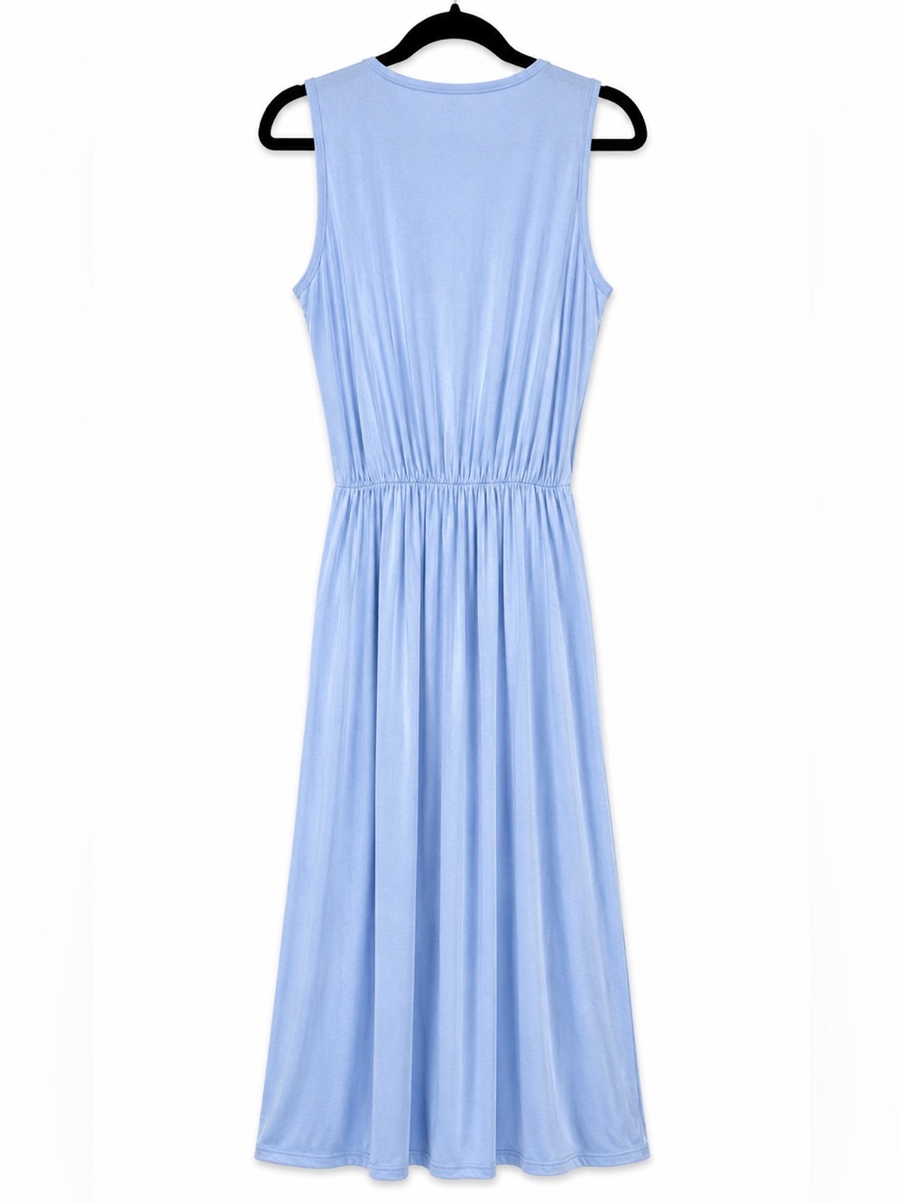 Sleeveless Light Blue Summer Maxi Dress - Women - Picture 3 of 3